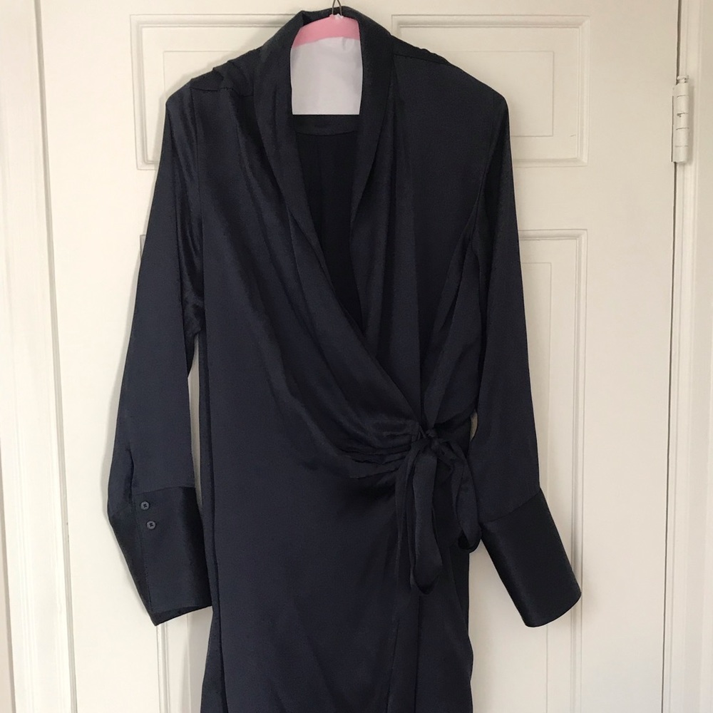 Navy wrap dress